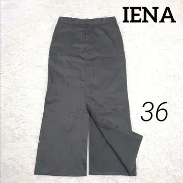 IENA 이에나 롱 스커트 슬릿 다크 그레이 타이트