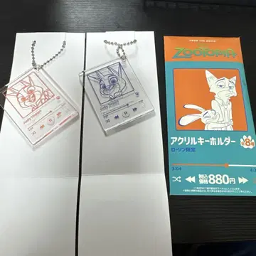 로손 주토피아 아크릴 키링 주디 2개 세트