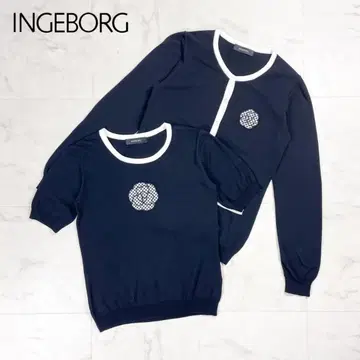 새상품급 INGEBORG 앙상블 니트 블랙 사이즈 9*GD1151