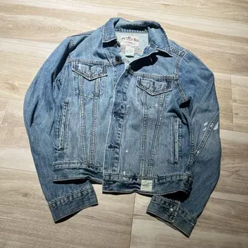 아바클로 90s 화이트 택 데미지 데님 자켓
