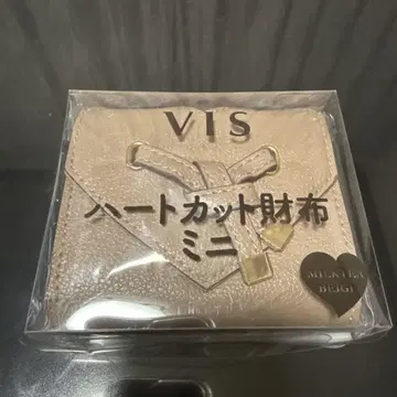 VIS 하트컷 미니 지갑 밀크티 베이지