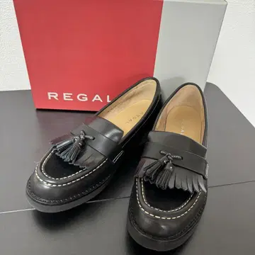 REGAL 리갈 송치 x 가죽 통굽 태슬 로퍼 23.5cm