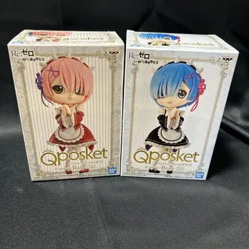 새상품 Q posket 렘 라무 피규어 2종류 세트 리제로