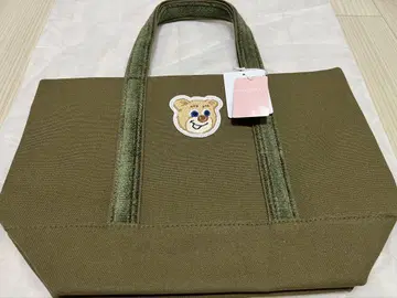 러브러리 바이 페이 올드 테디 와펜 토트백 다크 그린