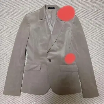 COMME CA ISM 베이지 테일러드 벨로아 자켓