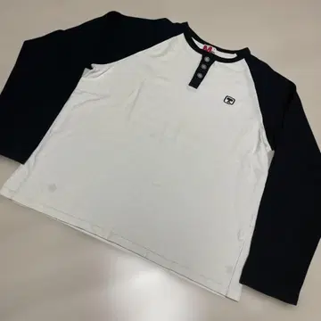 Used M&M 커스텀 로고 블랙 x 화이트 래글런 티셔츠 M
