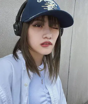Casablanca 자수 장식 네이비 캡