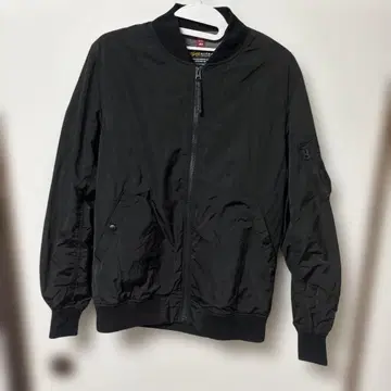 ALPHA INDUSTRIES 블랙 MA-1 플라이트 자켓 XL