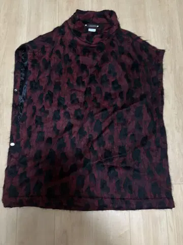 paul smith 모헤어 레오파드 판초 케이프