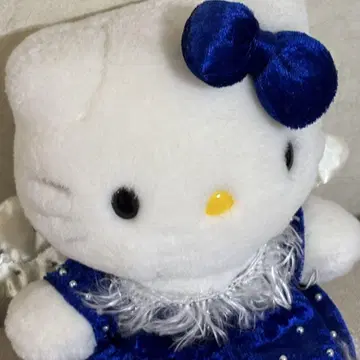 헬로키티 NTT전보 엔젤키티 봉제 인형 스노우 블루