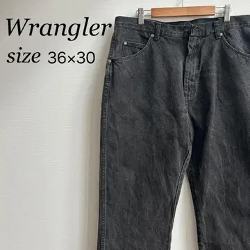 [ 하자품 ] Wrangler 랭글러 블랙 데님 데님 청바지 블랙