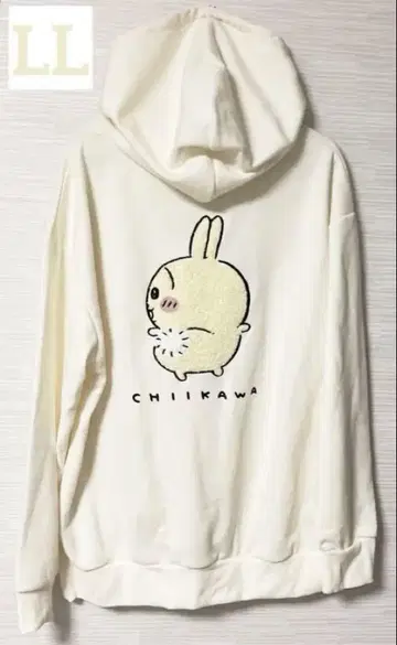 새상품 치이카와 (먼작귀) 토끼 남성용 후드 부착 후드티 LL 귀여운