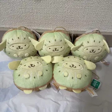 산리오 봉제 인형 후르츠 기모노 마스코트 키위 폼폼푸딩 5개 2개