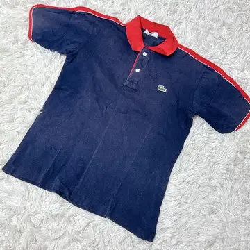 [ c6024 ] LACOSTE 피케 셔츠 반팔 네이비 레드