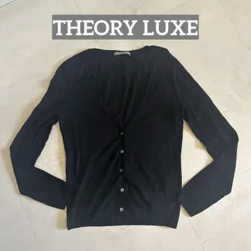 [새상품급] theory luxe 네이비 블랙 V넥 가디건 38