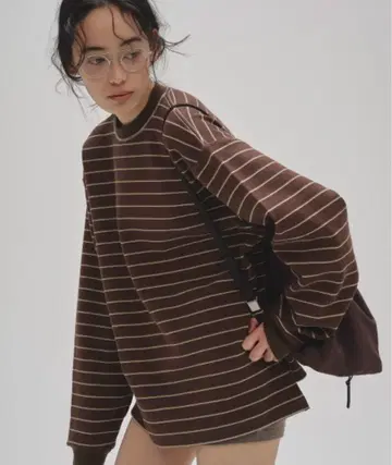 todayful Border Long T-shirts brown