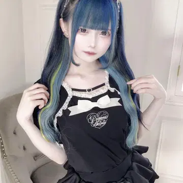 MA*RS 하트 버클 리본 테이프 TOPS
