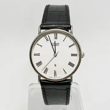 R6-5586 Citizen 7120 쿼츠 손목시계 화이트/블랙