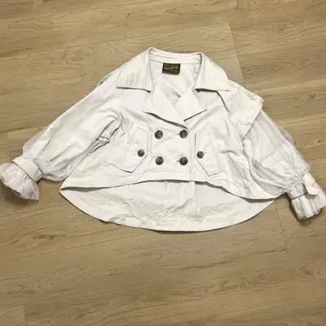 BELLE VINTAGE 볼륨 소매 숏 트렌치코트