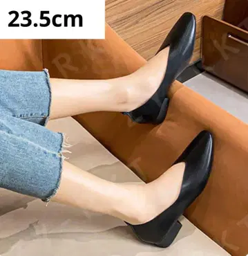 펌프스 로우힐 블랙 출퇴근 오피스 펌프스 포멀 23.5cm