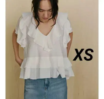 ZARA 프릴 블라우스 XS 완판템