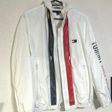 TOMMY HILFIGER 화이트 나일론 자켓 L