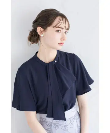 tocco closet 2WAY 보타이 플레어 슬리브 블라우스