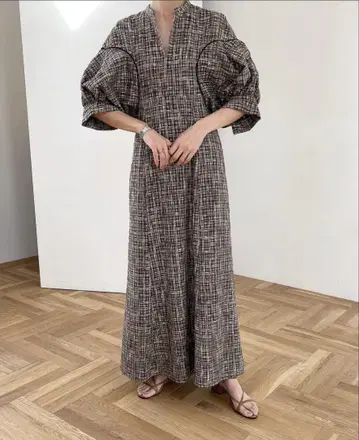 CLANE 체크 원피스