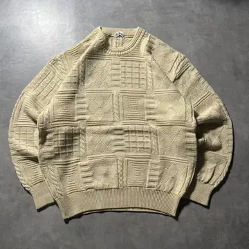 빈티지 노르딕 케이블 3D 케이블 니트 스웨터
