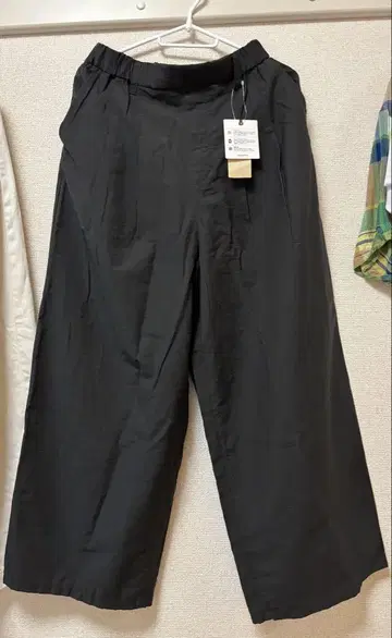 블랙 와이드 팬츠 택 포함