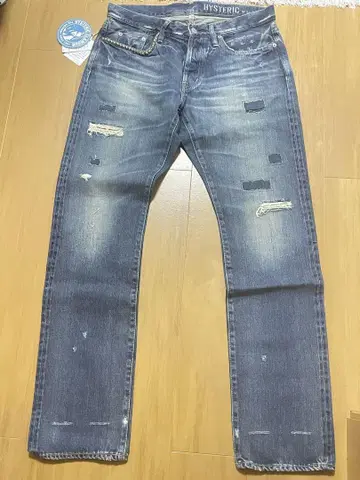 Hysteric Glamour 작은 창 데미지 데님 팬츠 W34 L33