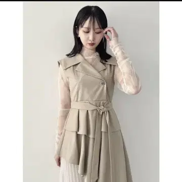 [ 새상품급 ] dazzlin 아지메 플리츠 트렌치 원피스