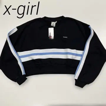 xgirl 크롭 맨투맨 블랙 M 사이즈 엑스걸