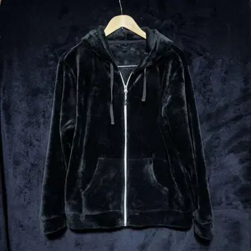 [ Sterny ] 벨로아 느낌 집업 후드티 블랙 L~XL 상당