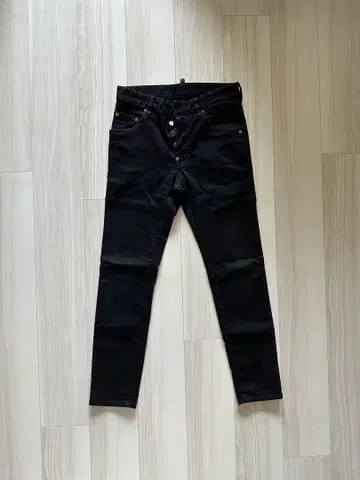 [ DSQUARED2 ] 스키니 데님 팬츠 무지 블랙