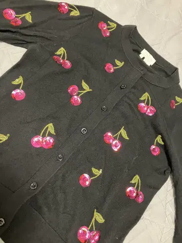 kate spade 체리 자수 가디건 XS