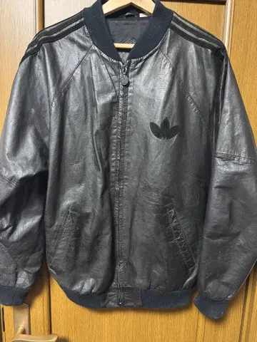 빈티지 adidas 가죽 저지 블랙 rundmc 80s