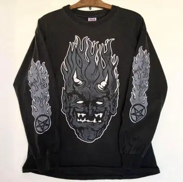 90's WHITE ZOMBIE 긴팔 롱T 블랙 슬리브 로고