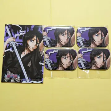 BLEACH 스퀘어 배지 컬렉션 후목 루키아 캔뱃지 4점