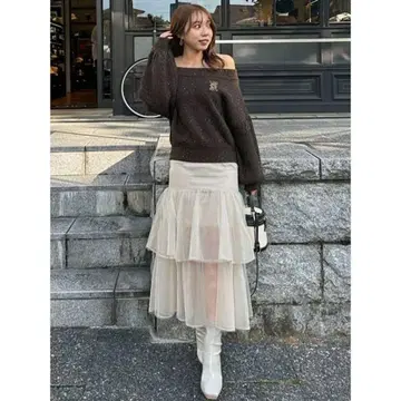 rienda 티어드튤 J/W 머메이드 SK BEG