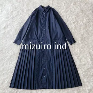 새상품급 완판템 mizuiro ind 롱 플리츠 스커트 원피스 네이비 F