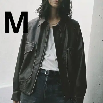 ARTIFICIAL GRAIN FLIGHT BLOUSON/차콜 M