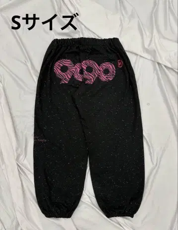 90 girl 로고 글리터 스웻 팬츠 핑크 S