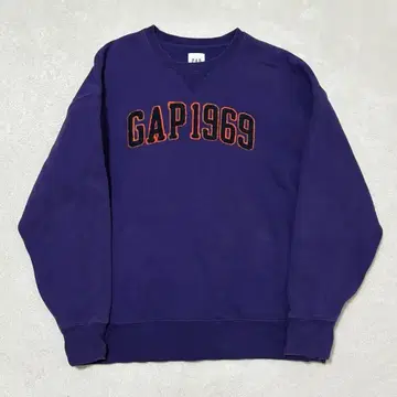 갭 GAP 맨투맨 트레이닝복 속기모 퍼플 L 사이즈