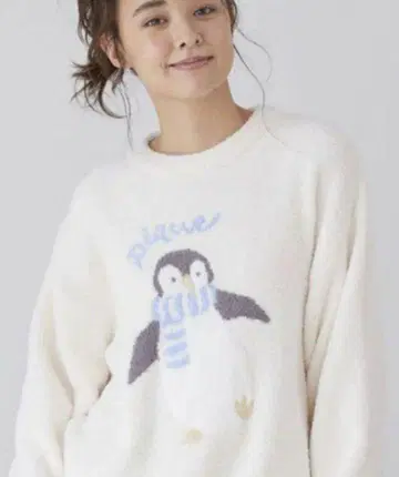 펭귄 자카드 풀오버
