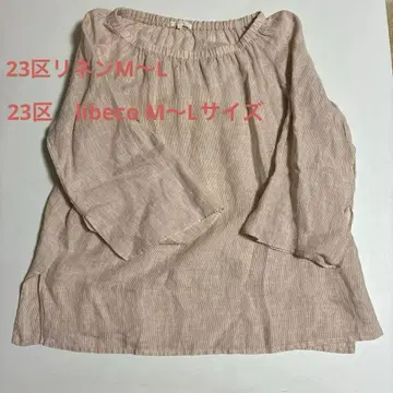 23구 libeco 린넨 핑크 계열 다섯 부 소매 블라우스 38