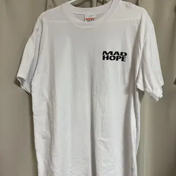 호시노 겐 티셔츠 'MAD HOPE' 화이트 L