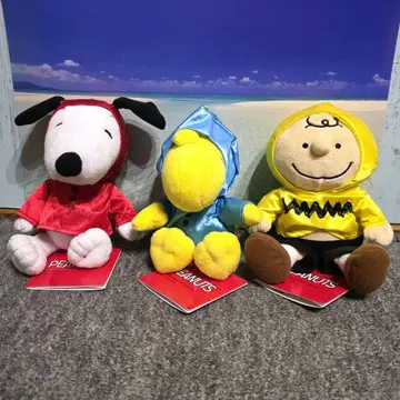 스누피 봉제 인형 레인코트 전종 세트