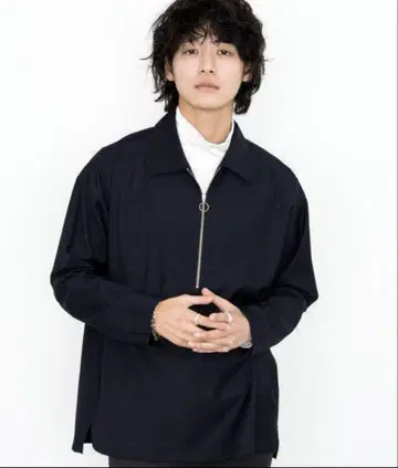 [STUDIOUS] TR 클리어 하프 지퍼 풀오버 셔츠