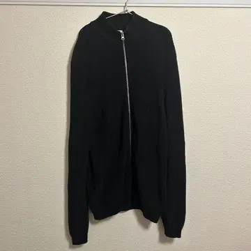 ZARA 블랙 집업 니트 XL 드라이버즈 니트